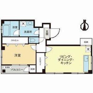1LDK 間取り図