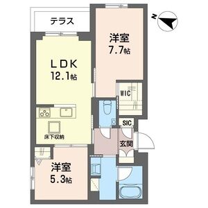 2LDK 間取り図