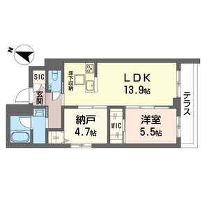 1LDK 間取り図