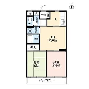 2DK 間取り図