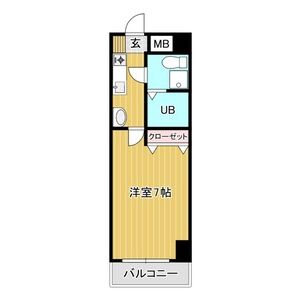 1K 間取り図