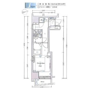 1K 間取り図