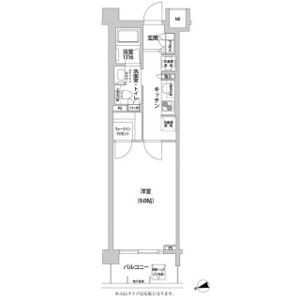 1K 間取り図