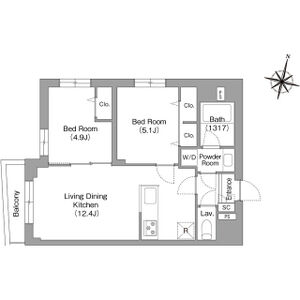 2LDK 間取り図