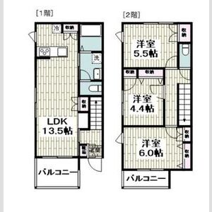 3LDK 間取り図