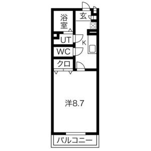 1K 間取り図