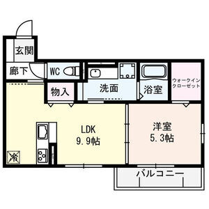 1LDK 間取り図