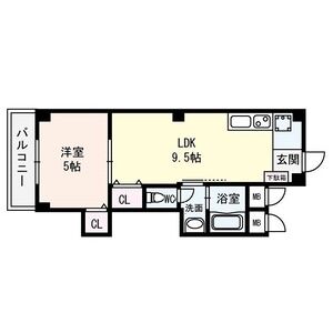 1LDK 間取り図