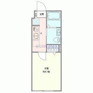 1K 間取り図