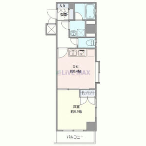 1DK 間取り図