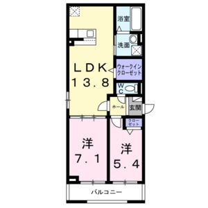2LDK 間取り図