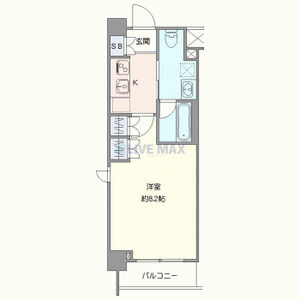 1K 間取り図