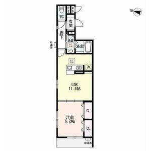 1LDK 間取り図