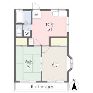2DK 間取り図