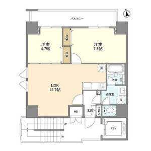 2LDK 間取り図