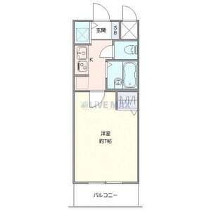 1K 間取り図