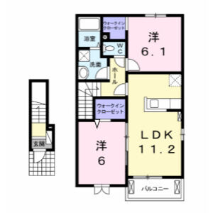 2LDK 間取り図