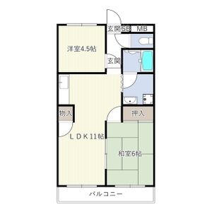 2LDK 間取り図