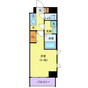 1K 間取り図