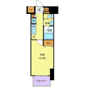 1K 間取り図