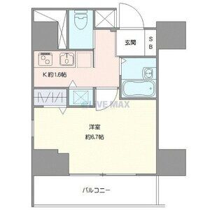 1K 間取り図