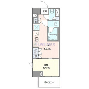 1DK 間取り図
