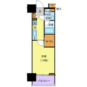 1K 間取り図