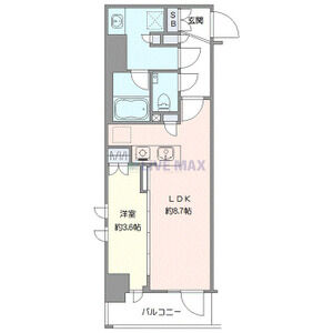 1LDK 間取り図