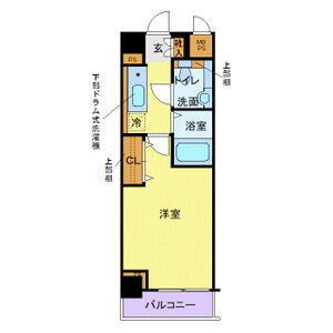 1K 間取り図