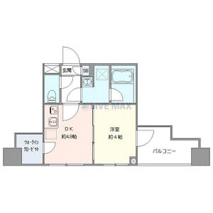 1DK 間取り図