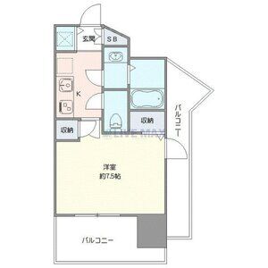 1K 間取り図