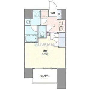 1K 間取り図