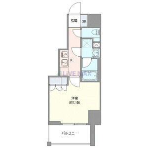 1K 間取り図