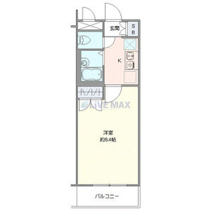 1K 間取り図