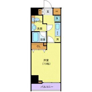 1K 間取り図