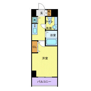 1K 間取り図