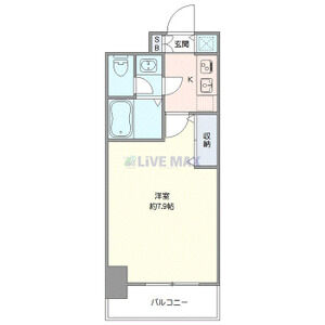 1K 間取り図