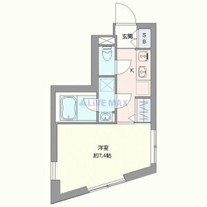 1K 間取り図
