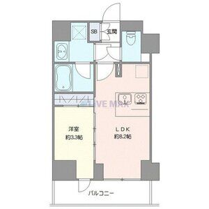1LDK 間取り図