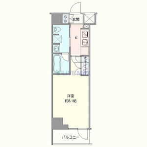 1K 間取り図