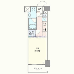 1K 間取り図
