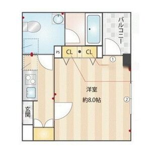 1K 間取り図