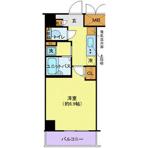 1K 間取り図