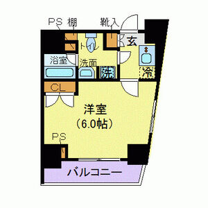 1K 間取り図