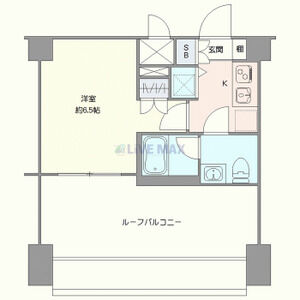 1K 間取り図