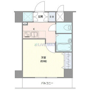1K 間取り図
