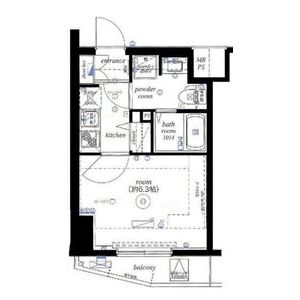 1K 間取り図