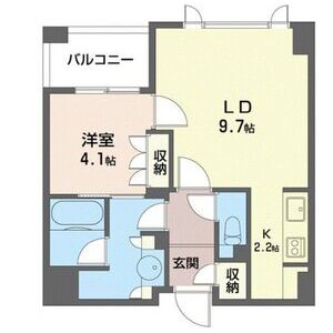 1LDK 間取り図
