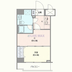 1DK 間取り図