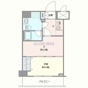 1DK 間取り図